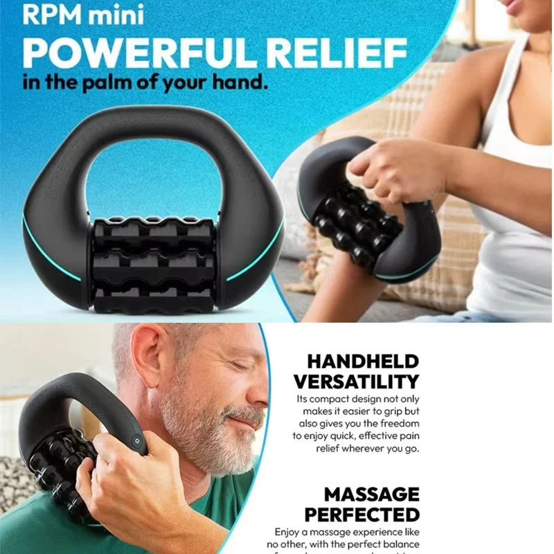 Upgrade 3-Speed Spin Electric Roller Tapping Massager for Foot Back Neck Shoulder Face Full Body Deep Relaxation Rechargeable 5