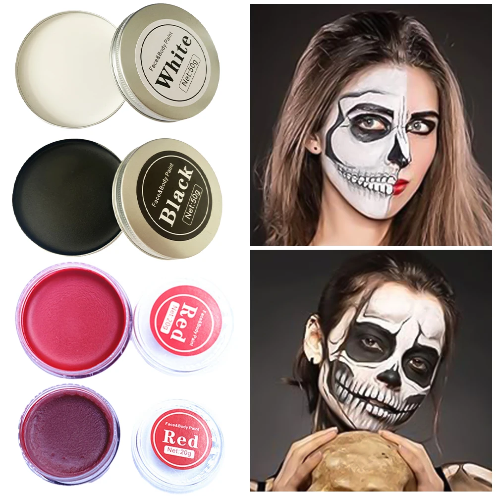 Oil Face Paint Body Paint Makeup Wheel Painting Special Effects Makeup for Halloween Christmas Masquerade Party Cosplay 3