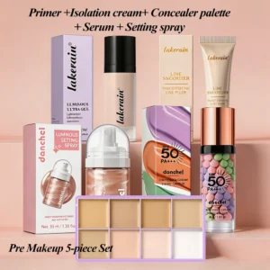 Pre Makeup 5-piece Set Primer,Isolation Cream,Concealer Plate,Essence,Setting Spray Long Hold Makeup Moisturising Pre Makeup Kit 1