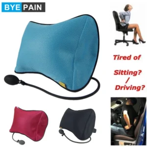 1Pcs BYEPAIN Air Inflatable Cushions Back Support Massage Pillows for Car Home Office Chair Portable Pillow with Pump Massager 1