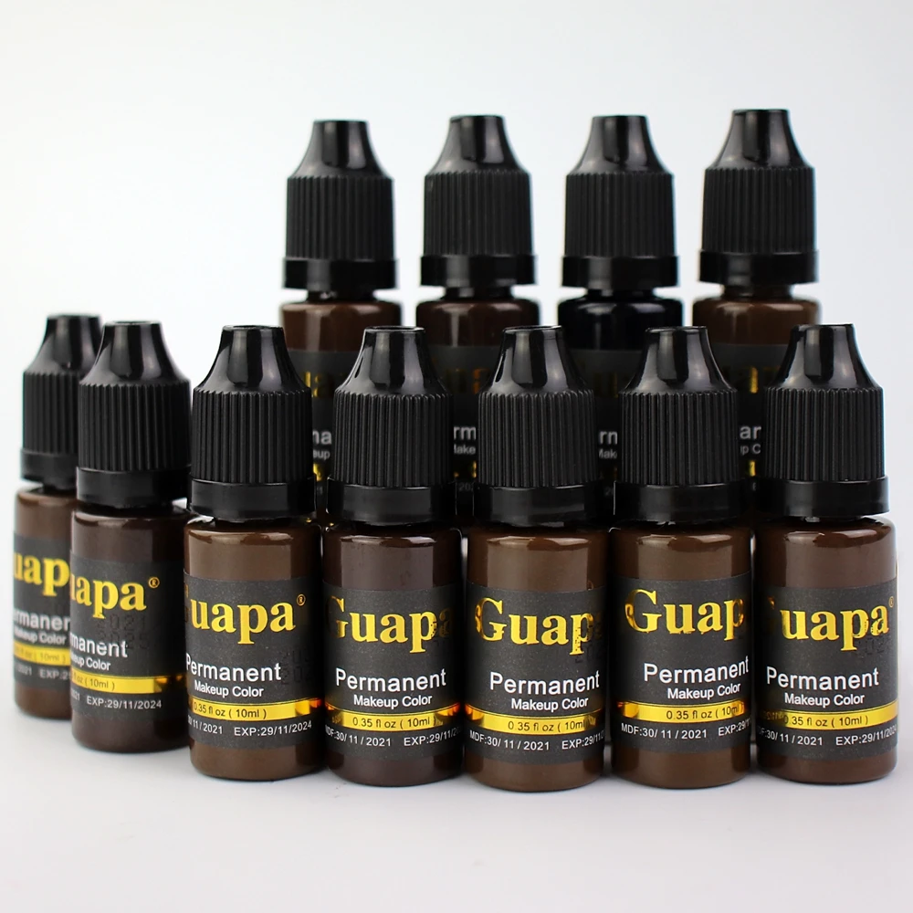 10ML Tattoo Ink Micro pigment Lip Eyebrow Permanent Makeup Pigment Tattoo Supplies for Tattoo Eyebrow Eyeliner Lip 4
