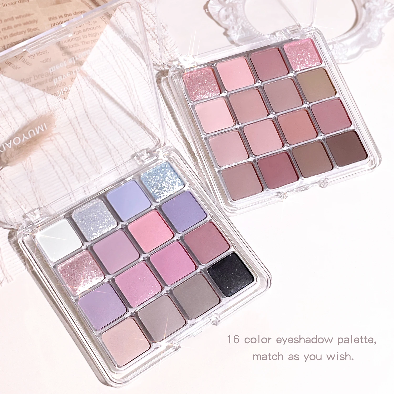 Sixteen-color sunset magic eye shadow plate pearl matte earth color Korean makeup eye shadow 5