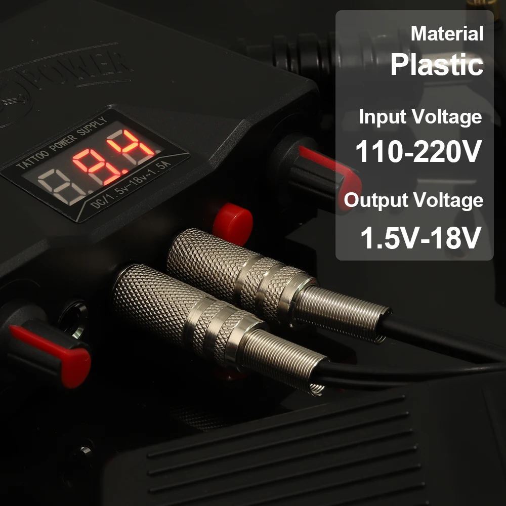 Complete Rotary Tattoo Machine Kit Dragonfly Tattoo Gun Tattoo Power Supply Needles Set for Tattoo Artists and Beginners Supply 5