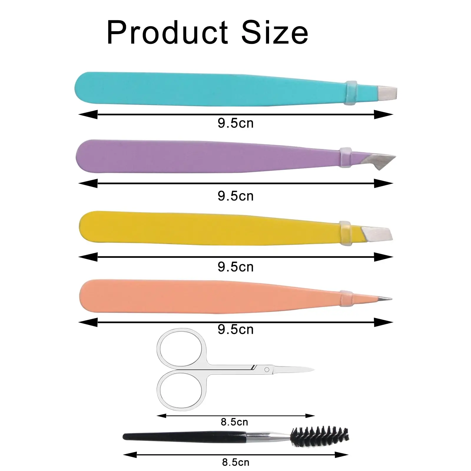 6 PCS Eyebrow Tweezers Set - Tweezers for Women and Men Facial Hair Chin, Eyebrow Kit Ingrown Hair Tweezers Precision Tweezers 5