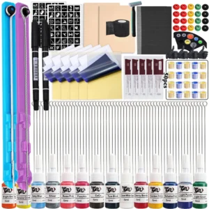 DIY Tattoo Hand Poke and Stick Kit Tool Tattoo Needle Poke Tool for Body Arts Tattoo Beginners Practice Set Needle Holder Tools 1