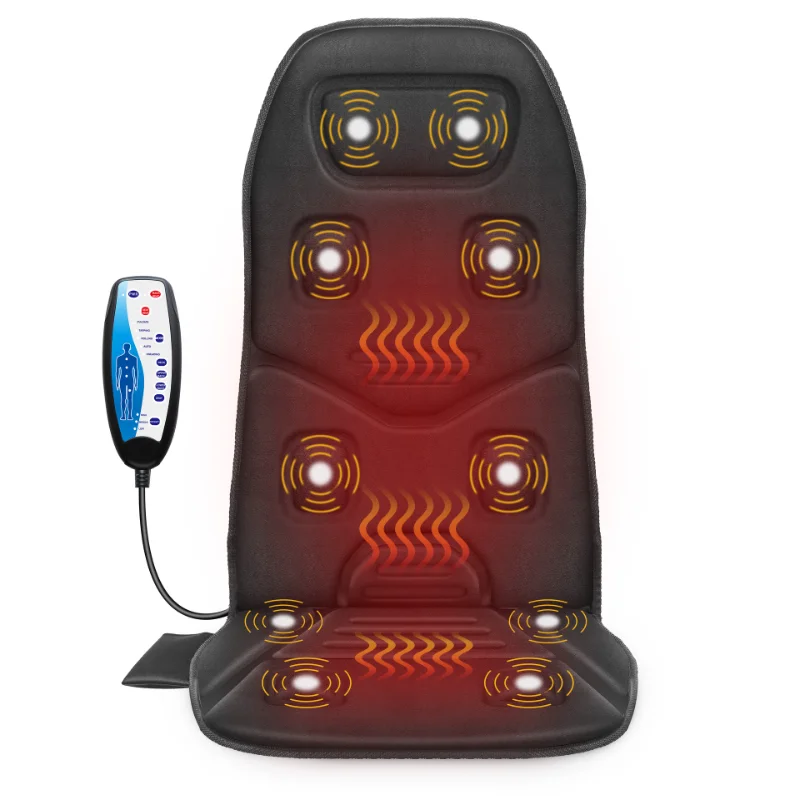 Vehicle-mounted Heat Massage Seat Cushion Back Massager for Chair Massager Pads for Full Body Massage, Deep Tissue Vibration Pad 5