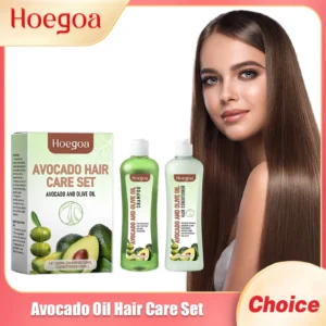 Hoegoa Avocado Oil Hair Care Set Improve Growth Thicken Deep Cleaning Plants Extract For Silky Hair Shampoo Conditioner Products 1