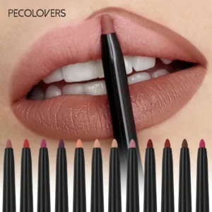 Waterproof Matte Lipliner Pencil Red Contour Tint Lipstick Long Lasting Non-stick Cup Moisturising Lips Makeup 12 Colors 1