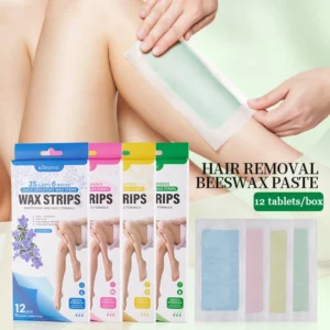 12 tablets/box Professional Hair Removal Wax Strips For Summer Depilation Double Sided Cold Wax Paper For Leg Body Useful 1