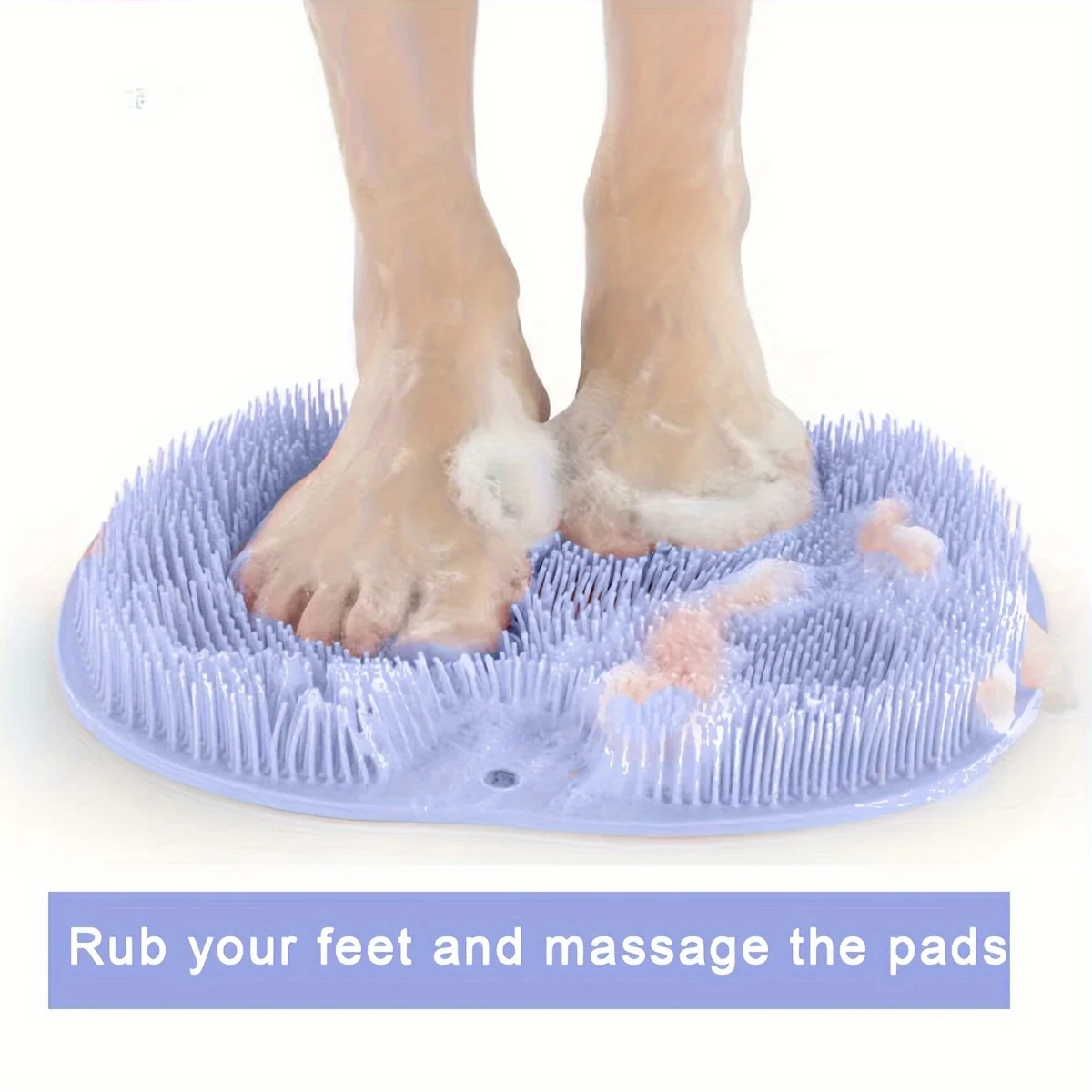 1pc Anti-Slip Shower Foot Scrubber Massager - Exfoliating Pads to Promote Blood Circulation, Bathroom Accessories 6
