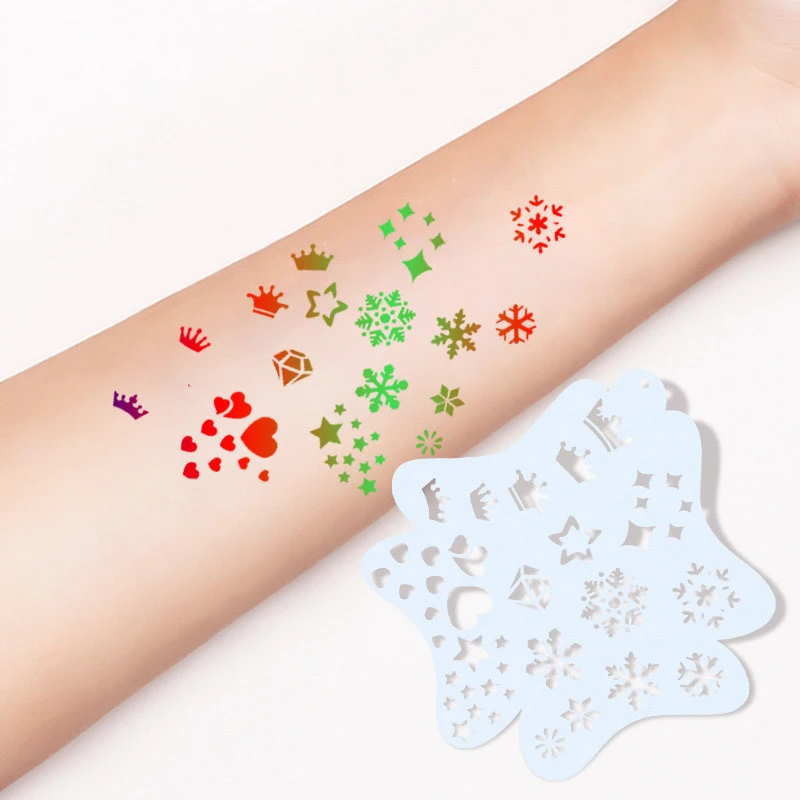 20/8/1PCS Stencils For Body Painting Face Art Stamps Temporary Tattoos Reusable Stencils Plastics 4