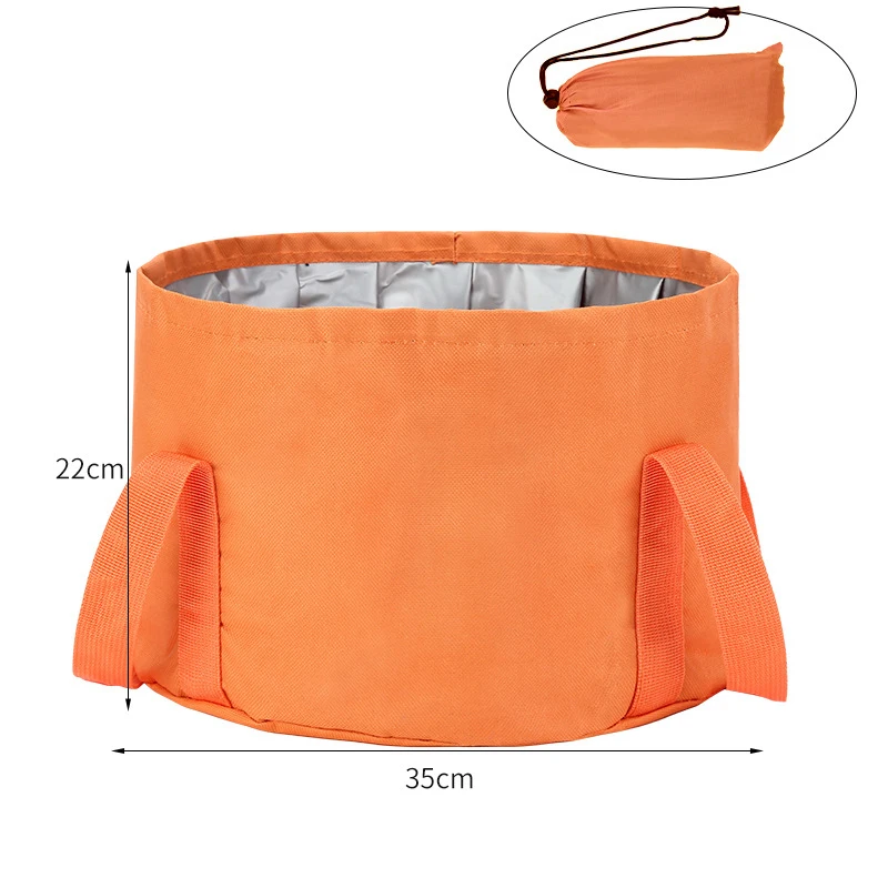 1pc Foldable Insulated Portable Foot Soaking Basin - Multi functional foldable water basin, outdoor travel laundry bucket 2