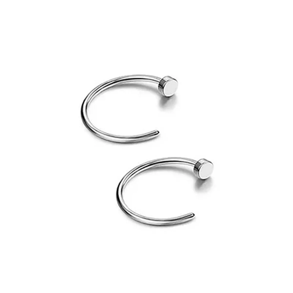 2/10pcs 20G Fake Nose Rings for Women Men,316L Stainless Steel Clip On Lip Rings Labret Ring Nose Piercing Jewelry 6