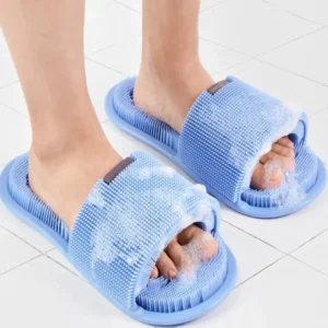 1pc Magic Foot Wash Slippers All-round Bristle Non-slip Silicone Foot Wash Exfoliating Massage Slippers Bathroom Cleaning Brush 1