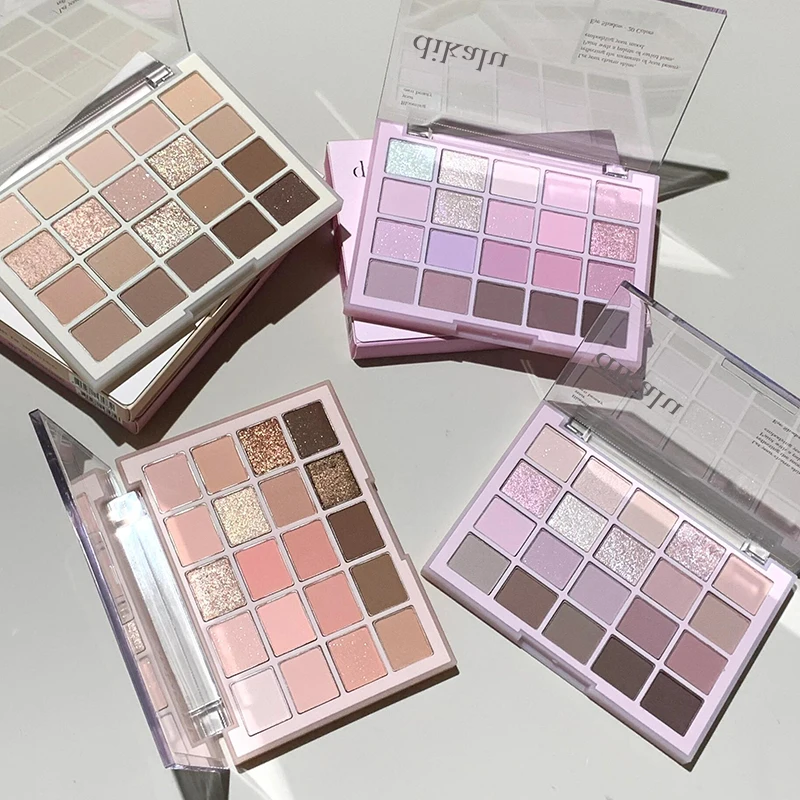 20 Colors Low Saturation Korean Eyeshadow Palette Purple Matte Pearlescent Long Lasting Waterproof Glitter Eye Shadow Eye Makeup 6