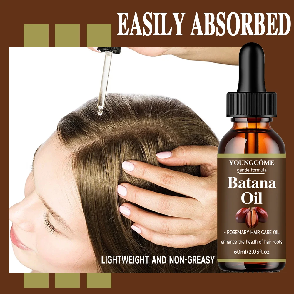 40ml/60ml Batana Rosemary Mint Scalp Hair Strengthening Oil Biotin Essential Oils Nourishing Treatment Split Ends Dry All Types 2