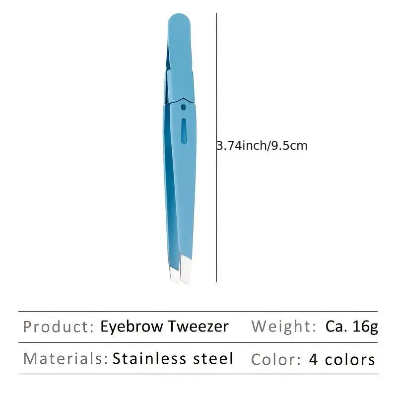 Eyebrow Tweezer Colorful Hair Beauty Fine Hairs Puller Stainless Steel Slanted Eye Brow Clips Removal Makeup Tools 4