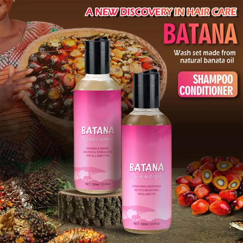 batana oil shampoo and conditioner 100ml deeply nourishes strengthens Repair damaged Hair Thickening hair anti Hair Loss Shampoo 5