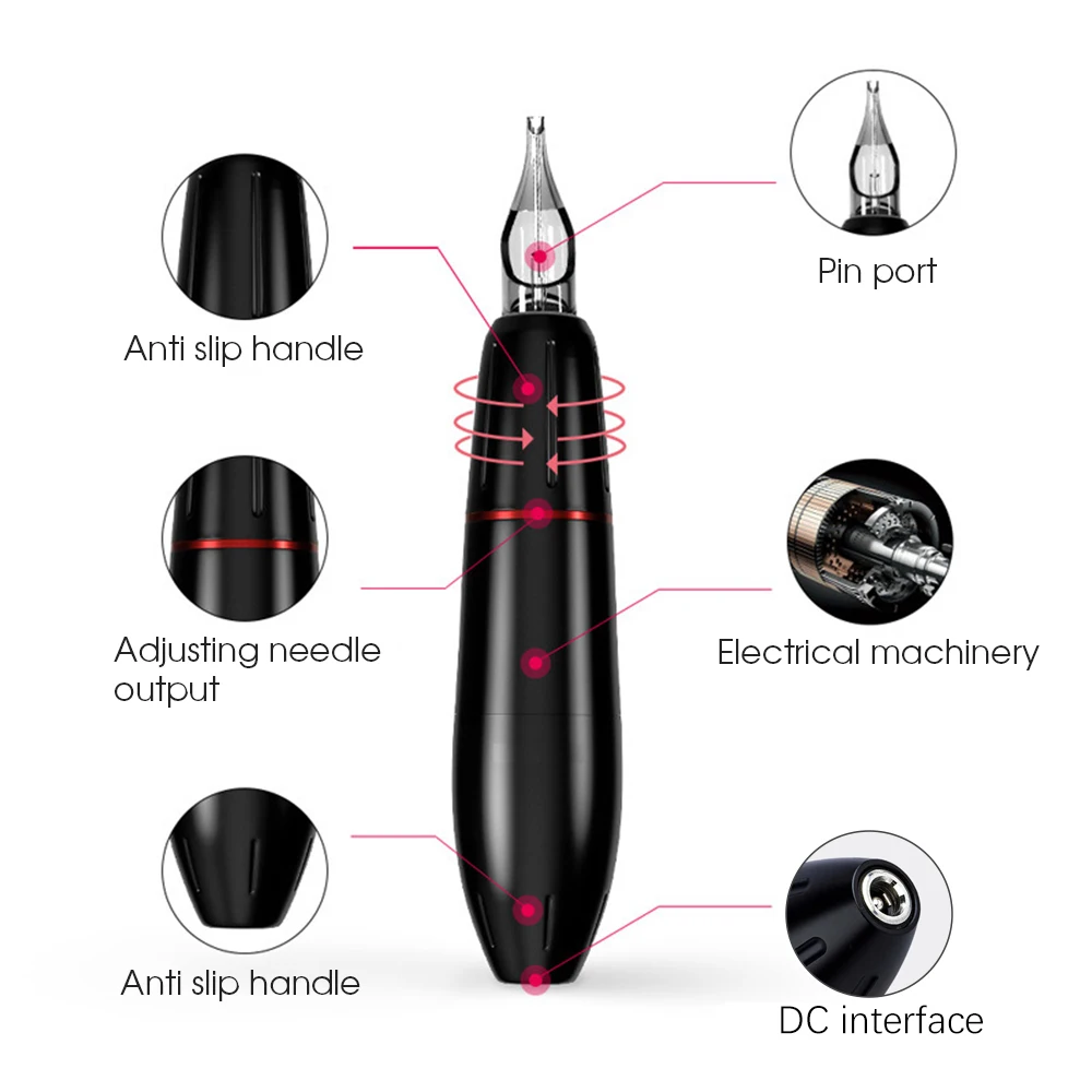 Professional Tattoo Machine Kit Tattoo Pen with Aurora 2 Tattoo Power Supply For Body Art Permanent Makeup Tattoo Gun Set 4