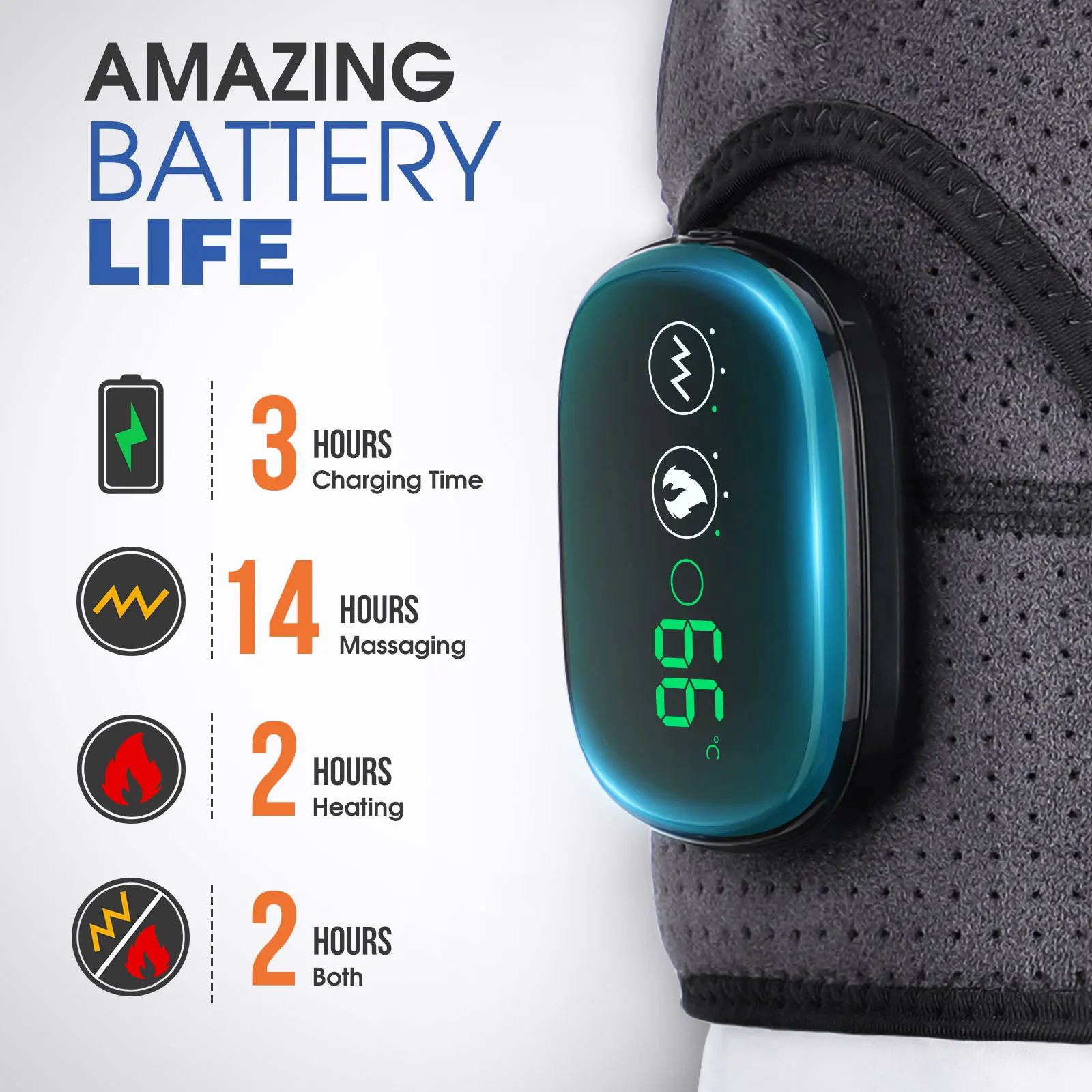 Electric Heating Shoulder Massage Heated Back Shoulder Brace Adjustable Heating Shoulder Massage Belt For Arm Muscle Relaxation 4