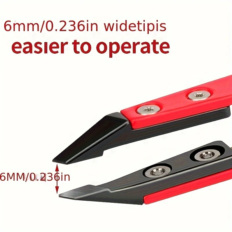 Zirconia Ceramic Pointed Tweezers Stainless Steel Tweezers with Slanted Tips Edges Eyebrows Beards Hair Eyelash Tweezers 2