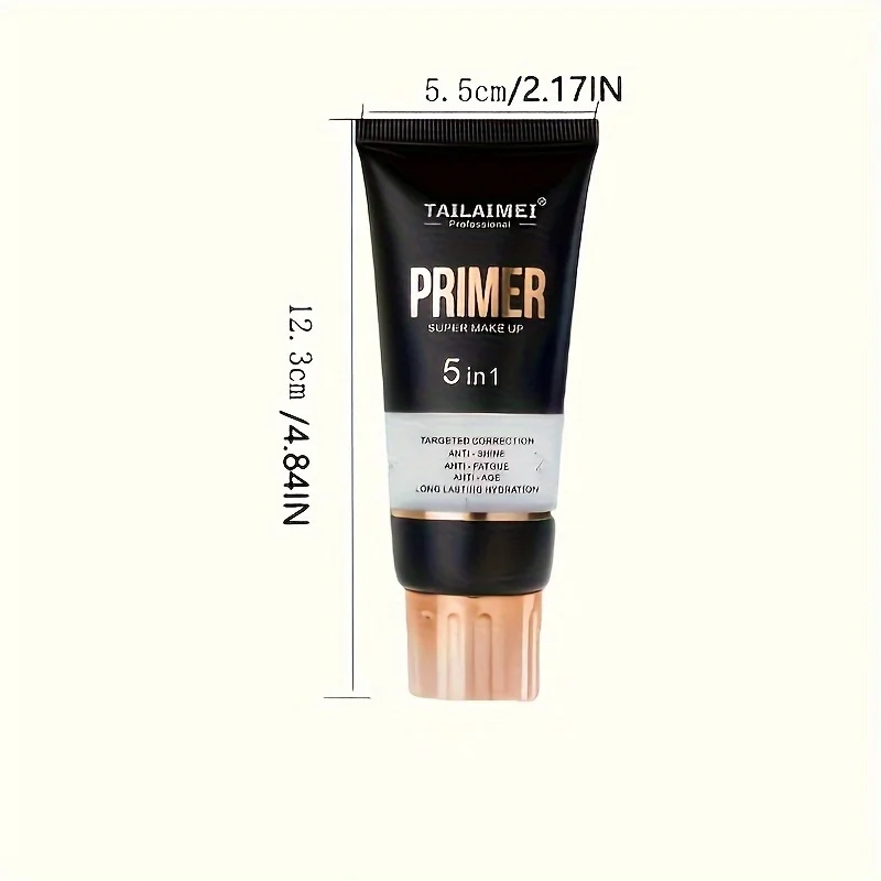 Waterproof Base Transparent Gel Makeup Primer - Full Coverage Matte Foundation With Color Retention, Natural Avocado And Rose Ex 6
