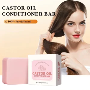 Castor Oil Conditioner Soap Bar,Moisturizing Nourishing Solid Shampoo,Strengthen Hair Roots Care,For Dry Frizzy Damaged Hair 1