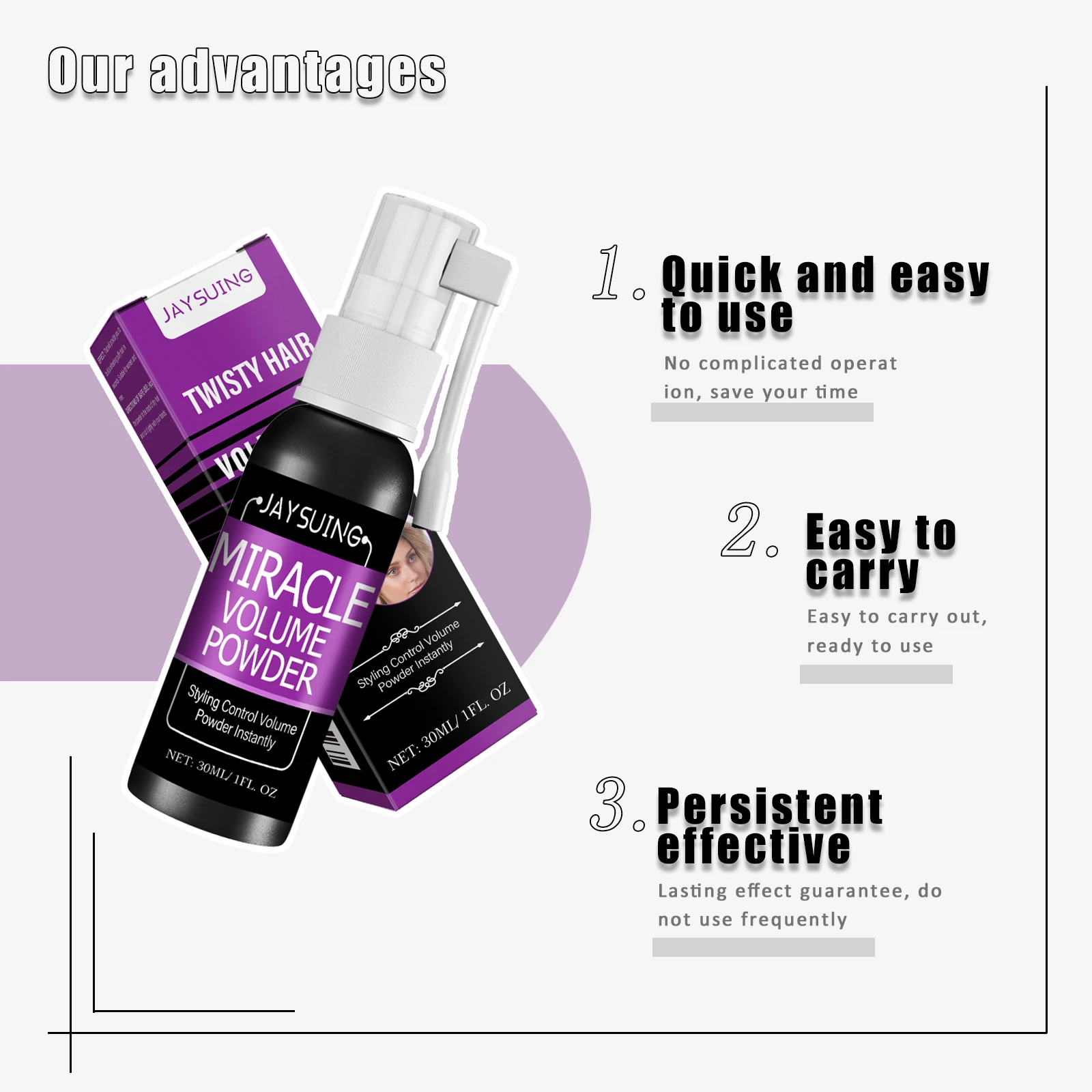 Lasting Fluffy Hair Powder Spray Absorb Grease Refresh Oil Control Increase Hair Volume Wash-free Quick Dry Hair Styling Spray 6
