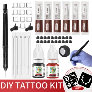 Complete 3D Body Art Tattoo Kit - Professional Hand Poke & Stick Pen Set with Ink, Needles, and DIY Guide - Perfect for Beginners to Experts 1