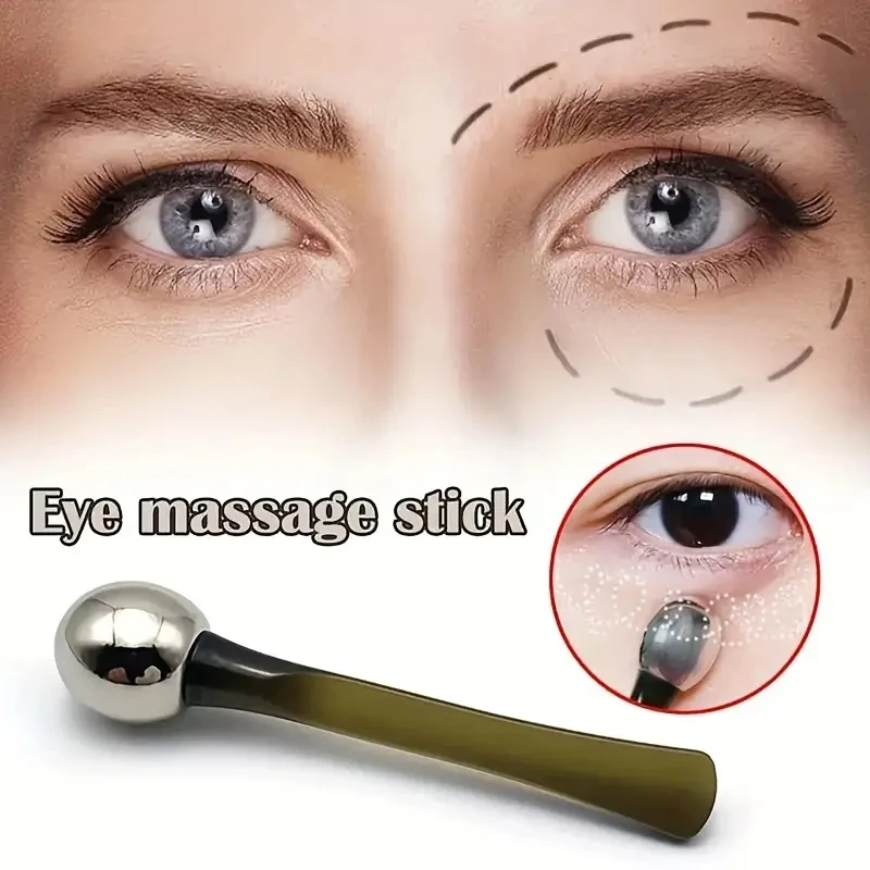 1pc Eye Roller Massage Stick Eye Cream Applicator Cosmetic Spatula Anti Wrinkle Facial Spoon Gold Alloy Face Thin Skin Care Tool 2