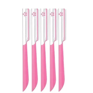 5pc Eyebrow Epilator Sets for Women Makeup Beauty Eyebrows Hair Removal Styling Tool Steel Blade Facial Razor Trimmer 1