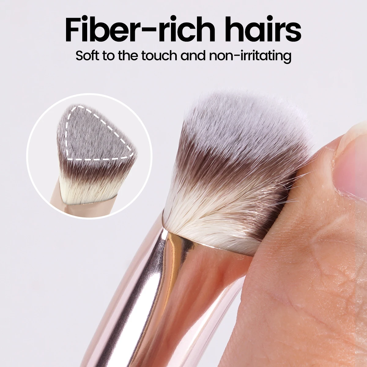MAANGE Under Eye Concealer Makeup Brush Triangle Foundation Brush for Liquid Cream Blending Concealing Cosmetic Makeup Tools 3