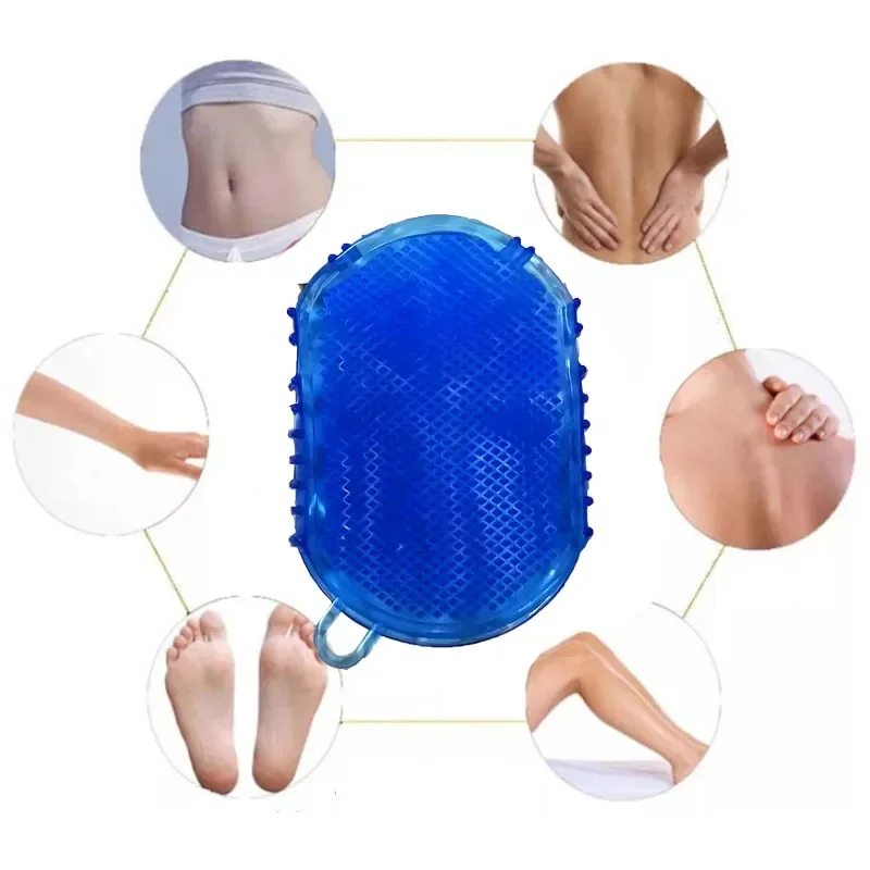 2023 Newest Soft Silicone Massage Scrub Gloves For Peeling Body Bath Brush Exfoliating Gloves Footbrush for the Bath Body Brush 2