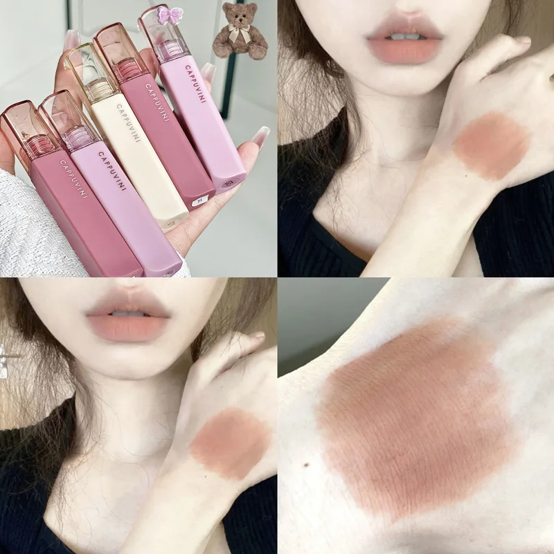 Silky Velvet Lip Gloss Matte Lip Mud Waterproof Non-Stick Cup Lip Glaze Smudge Proof Not Fade Liquid Lipstick Korean Makeup 2
