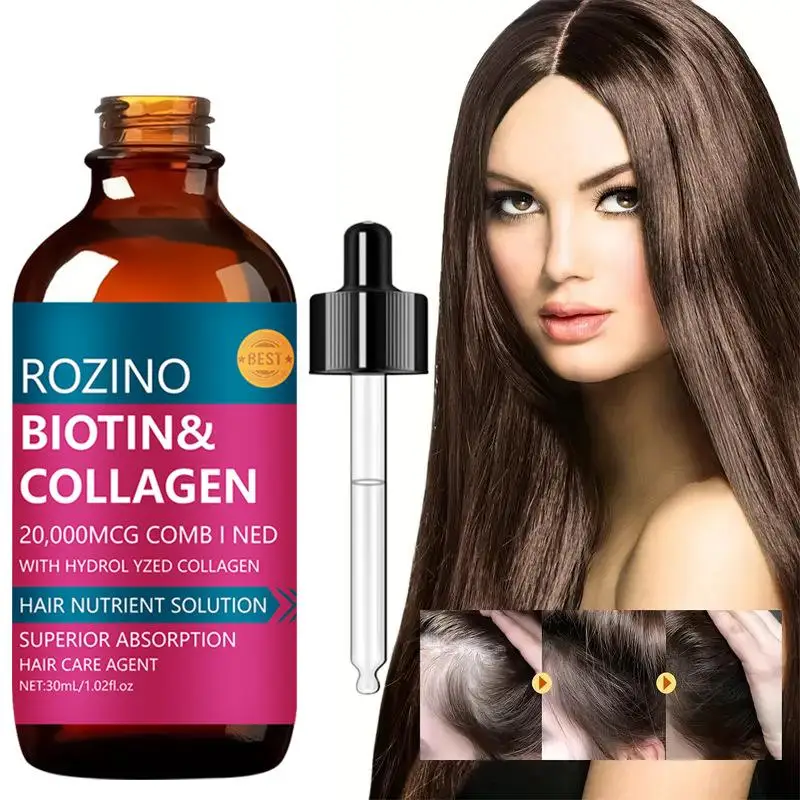 Hair Growth Serum Biotin & Collagen Oil for Hair Growth Nourish Scalp Treatment & Hair Strengthening Deep Conditioner Hair Care 2