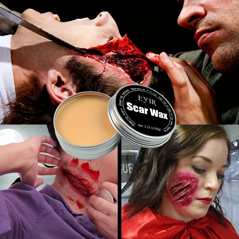 Halloween Wax Blood Plasma Makeup Sfx Makeup Set, Halloween Makeup Party Special Effects Professional Stage Costumes and Cosplay 2