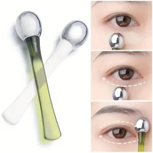 1pc Eye Roller Massage Stick Eye Cream Applicator Cosmetic Spatula Anti Wrinkle Facial Spoon Gold Alloy Face Thin Skin Care Tool 1