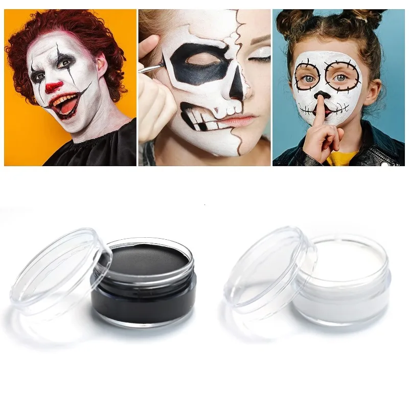 10g Professional Halloween Makeup Kit Face Body Paint White Black Red Special Effects Christmas Cosplay Party Supplies 5