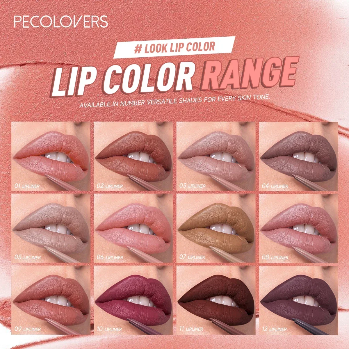 1PC Matte Lip Liner Pen - Long-Lasting, Waterproof, Easy Glide, Moisturizing Suitable for All Skin Types, Lip Makeup 2