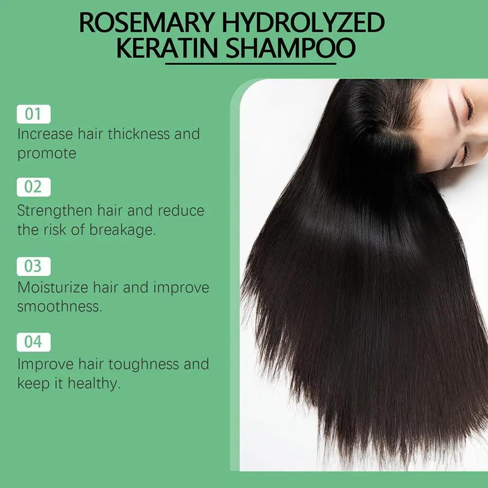 Natural Rosemary Hair Shampoo 100ML Reduce Hair Loss Clean Dandruff Nourish Moisturize Scalp Hair Care Product 2