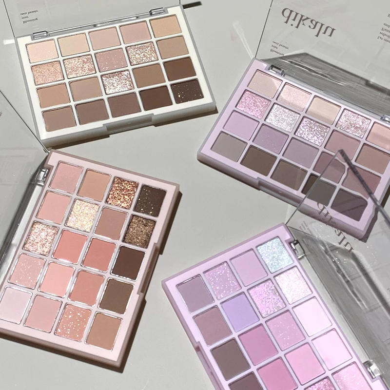 20 Colors Low Saturation Korean Eyeshadow Palette Purple Matte Pearlescent Long Lasting Waterproof Glitter Eye Shadow Eye Makeup 5