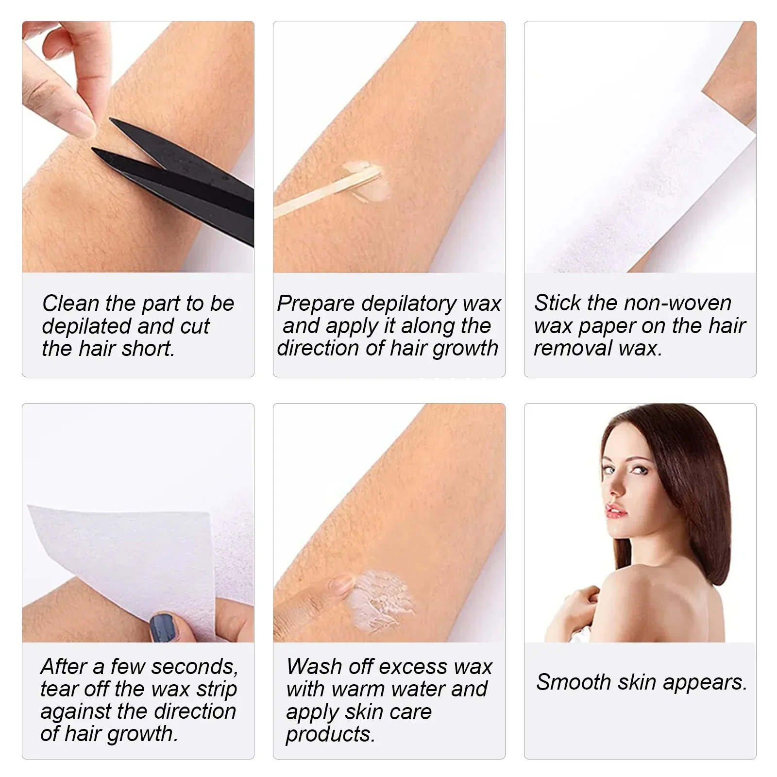 50/100 yards/roll Wax Strips For Hair Removal Nonwoven Body Cloth Hair Remove Wax Paper Rolls High Quality Hair Removal Epilator 4