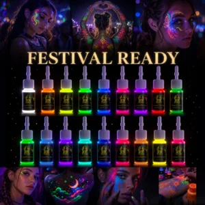 18Colors Fluorescent Tattoo Ink Kit 5ml Professional Beauty Paints Natural Plant Extract Pigment Body Painting Tattoo Ink 1