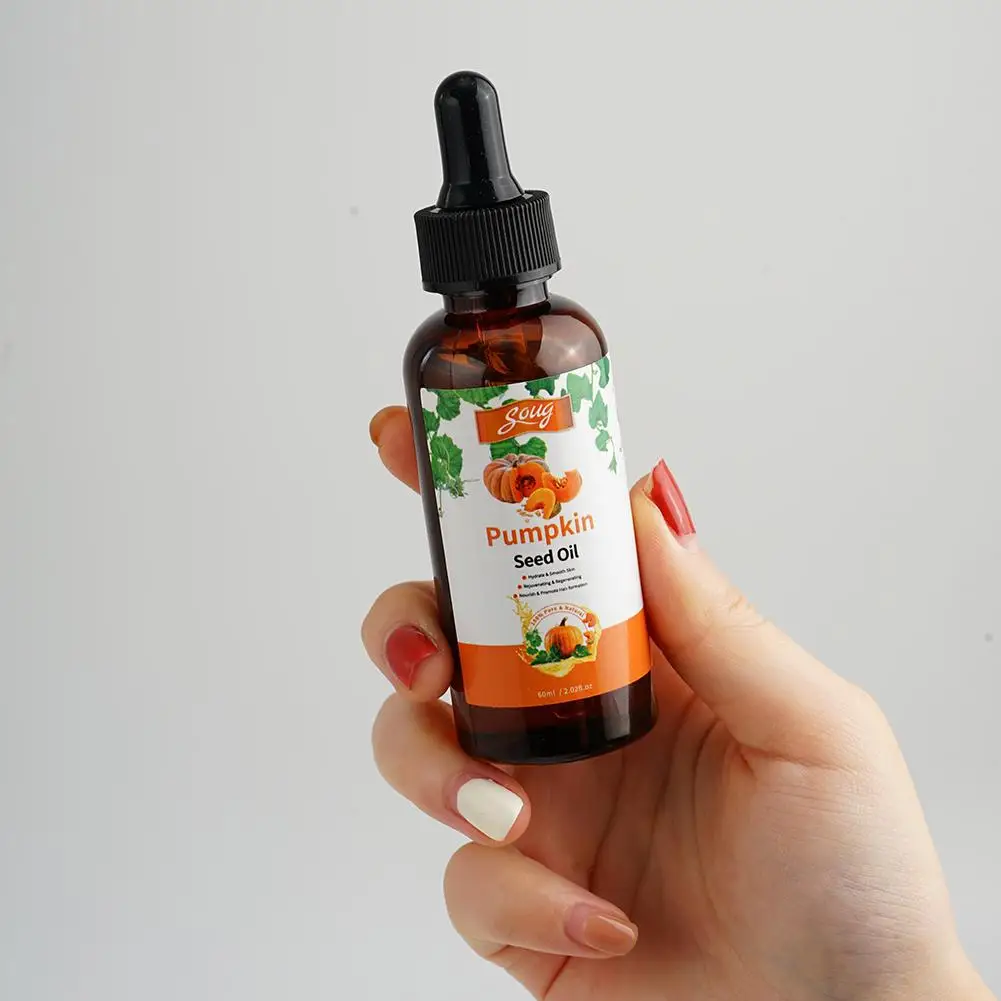 60ml Enhance Pumpkin Seed Oil Nourishing Care Dry Repair Damaged Health Hair Scalp Massage Cracked Hair Care 5