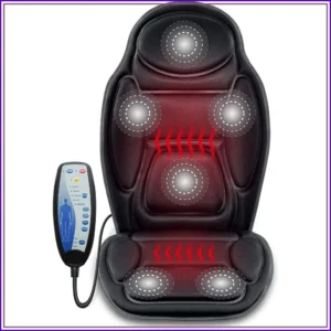 Massage Seat Cushion with Heat, 6 Vibration Nodes & 2 Heat Levels, Chair Pad for Home Office 1