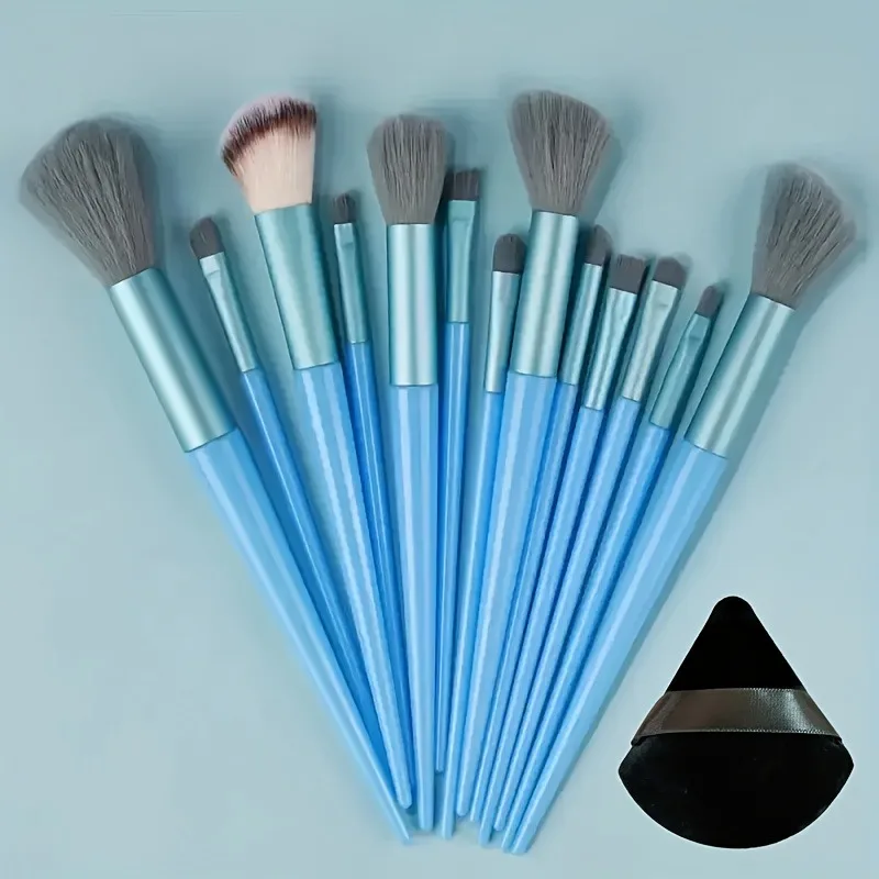 13pcs Makeup Brush Set Ultra-Soft Synthetic Hair Brushes for Foundation Blush Eyeshadow Ideal Gift for Christmas Holiday 6