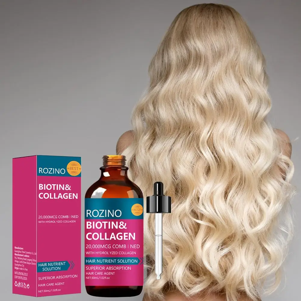 Hair Growth Serum Biotin & Collagen Oil for Hair Growth Nourish Scalp Treatment & Hair Strengthening Deep Conditioner Hair Care 3