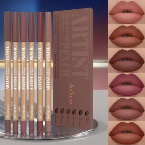 6 Pcs/set Nude Lip Liner Makeup Set Natural and Long lasting Waterproof Matte Lip Combo Lip Liner Suitable for Daily Makeup 1