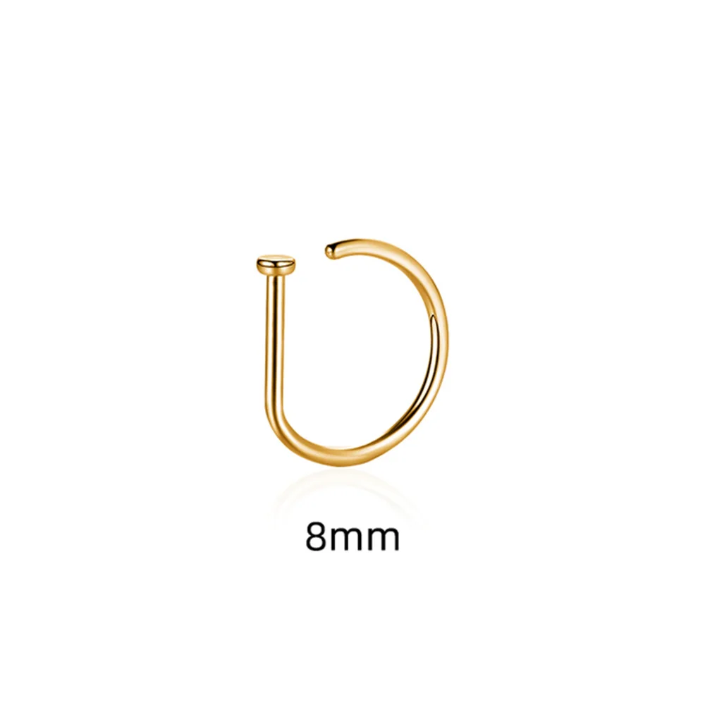 Women Men Fake Piering Nose Ring Earrings Fashion punk Non Piercing Nose Clip Stainless Steel Perforation Septum Body Jewelry 5