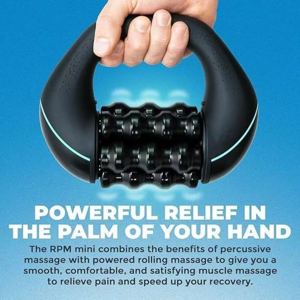 Upgrade 3-Speed Spin Electric Roller Tapping Massager for Foot Back Neck Shoulder Face Full Body Deep Relaxation Rechargeable 6